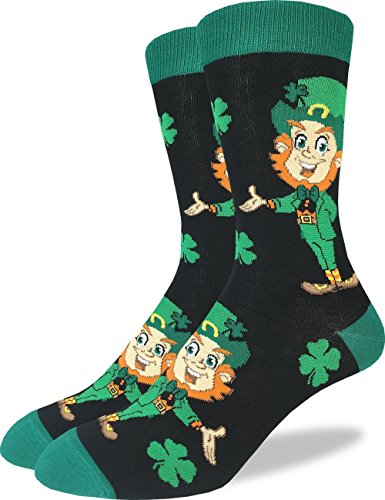 Product Cover Good Luck Sock Men's St. Patrick's Day Leprechaun Socks - Green, Shoe Size 7-12