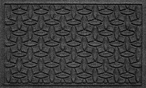 Product Cover Bungalow Flooring Waterhog Indoor/Outdoor Doormat, 2' x 3', Made in USA, Skid Resistant, Easy to Clean, Catches Water and Debris, Ellipse Collection, Charcoal
