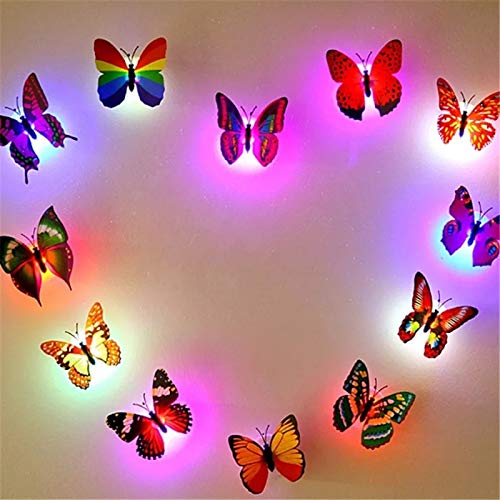 Product Cover Pink Kites Color Changing Beautiful Butterfly Plastic LED Wall Night Lamp (Multicolor)