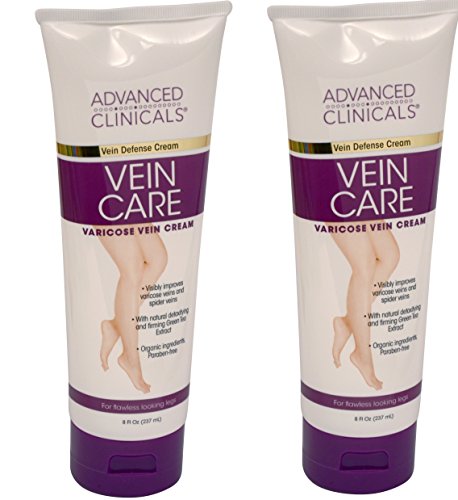 Product Cover Advanced Clinicals Vein Care- Eliminate The Appearance of Varicose Veins. Spider Veins. Guaranteed Results! (Two - 8oz)
