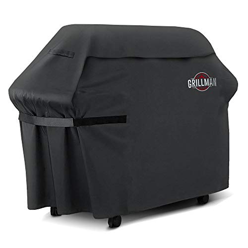 Product Cover Grillman Premium (58 Inch) BBQ Grill Cover, Heavy-Duty Gas Grill Cover For Weber, Brinkmann, Char Broil etc. Rip-Proof , UV & Water-Resistant