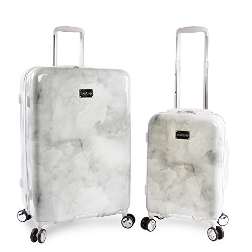 Product Cover BEBE Women's Lilah 2 Piece Set Suitcase with Spinner Wheels, Silver Marble