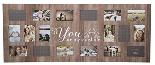 Product Cover GALLERY SOLUTIONS Rustic 18 Opening Distressed You Are My Sunshine Collage Frame
