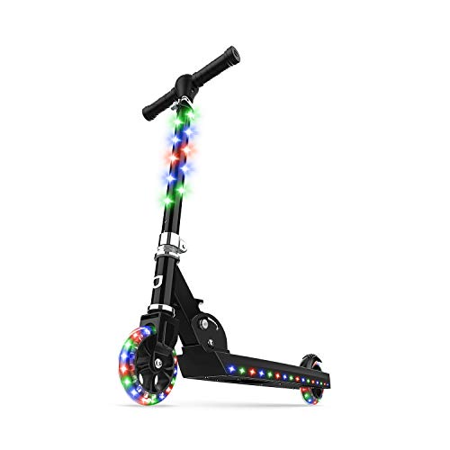 Product Cover Jetson Jupiter Kick Scooter with LED Light-Up Deck, Stem, and Wheels, for Kids 5 and Up, One Size, Black