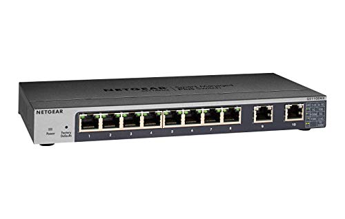 Product Cover NETGEAR 10-Port Gigabit/10G Ethernet Smart Managed Plus Switch (GS110EMX) - with 2 x 10G/Multi-gig, Desktop/Rackmount, and ProSAFE Limited Lifetime Protection