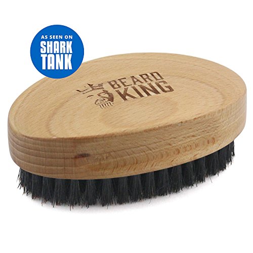 Product Cover BEARD KING - Beard Brush for Men - Wild Mixed Boar Hairs for Fast Easy Grooming - Step Up Your Beard Styling & Maintenance - Facial Hair Comb - Made From Solid Wood