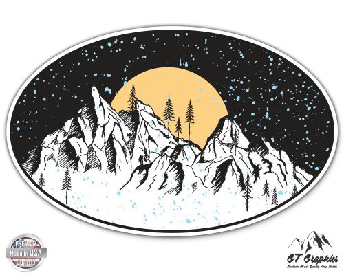 Product Cover GT Graphics Mountains at Night Moon Wilderness Forest - 3