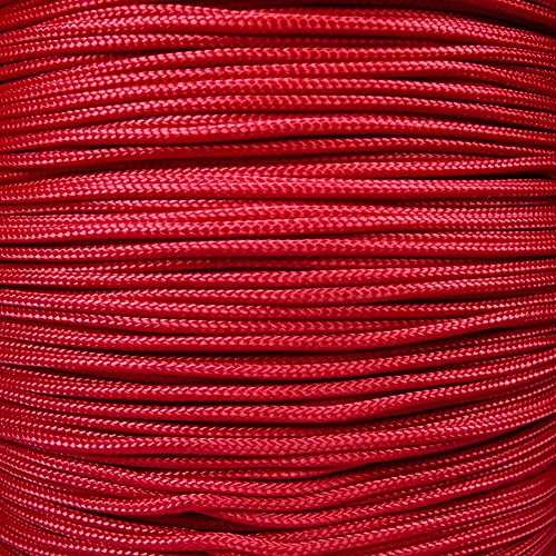 Product Cover PARACORD PLANET 95, 275, 325, 425, 550, 750, and para-Max Paracord - Various Solid Colors - Available in Lengths of 10, 25, 50, 100, and 250 Feet of USA Made Cord (Imperial Red, 95 Cord x 100 Feet)