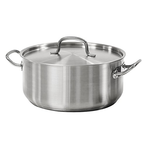 Product Cover Tramontina 80117/576DS Pro-Line Stainless Steel Covered Dutch Oven, 9-Quart, NSF-Certified