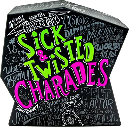 Product Cover Wonder Forge Sick & Twisted Charades Party Game for Adults Age 18 & Up - 1,000 Outrageous, Salacious, Hilarious Words to act Out!