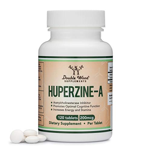 Product Cover Huperzine A 200mcg (Third Party Tested) Made in The USA, 120 Tablets, Nootropics Brain Supplement to Promote Acetylcholine, Support Memory and Focus by Double Wood Supplements