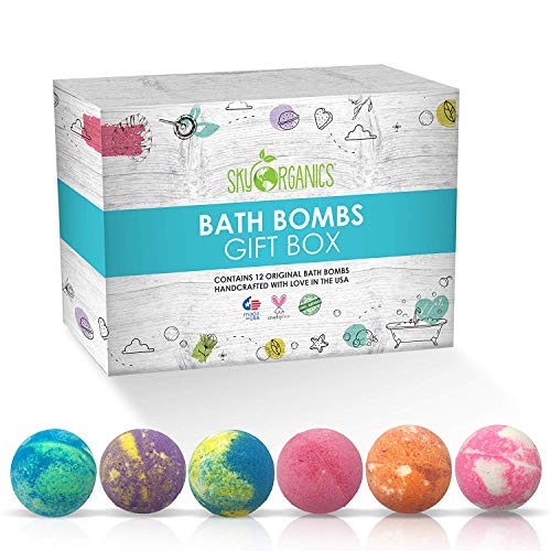 Product Cover Ultra Lush Large Bath Bombs Gift Set Assorted Scents - Bath Bomb Kit, Best for Moisturizing Relaxation Aromatherapy with Natural Essential Oils Spa Fizzies Handmade in USA (12 Count x 3.2 oz)