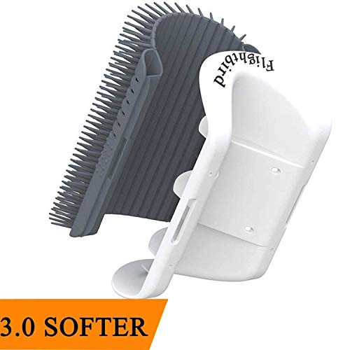 Product Cover WWVVPET 3.0 Softer Cat Self Groomer with Catnip, Dog Cat Corner Groomer,Wall Corner Scratcher Comb,Grooming Brush, Perfect Scratch Tool for Long & Short Fur Cats/Dogs/Horses (Grey)