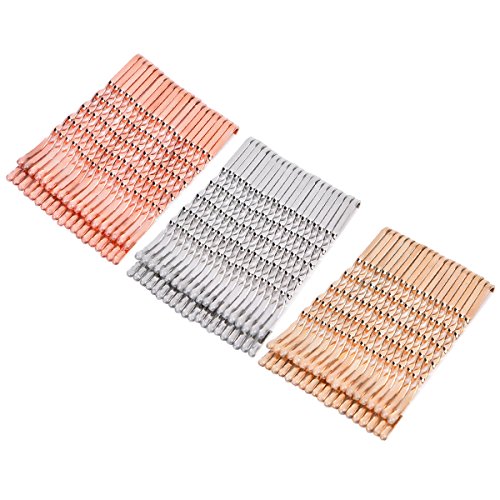 Product Cover KangSong 72Pcs Metal Bobby Pins Metallic Hair Clips for Thick Hair Women Girls Decorative Hair Pin Barrettes(Gold/Sliver/Rose gold)