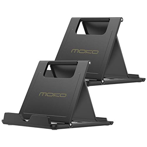Product Cover MoKo Phone/Tablet Stand, [2 Pack] Foldable Desktop Holder Fit iPhone 11 Pro Max/11 Pro/11, iPhone Xs/XS Max/XR/X, Galaxy Note 10 Plus 6.8