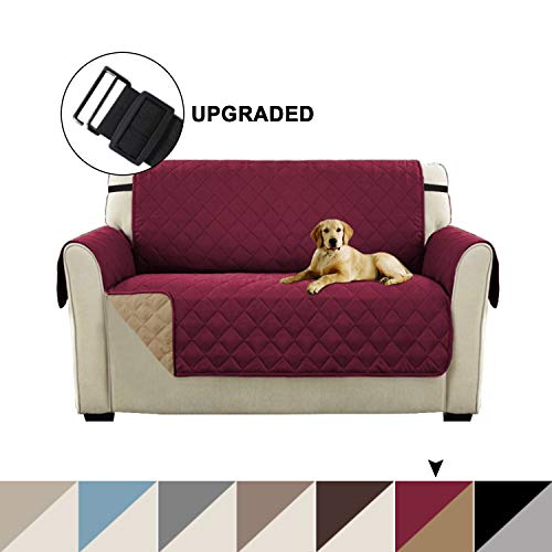 Product Cover Reversible Loveseat Slipcover Furniture Protector for Dogs Couch Cove for 2 Cushion Couch, Seat Width Up to 46