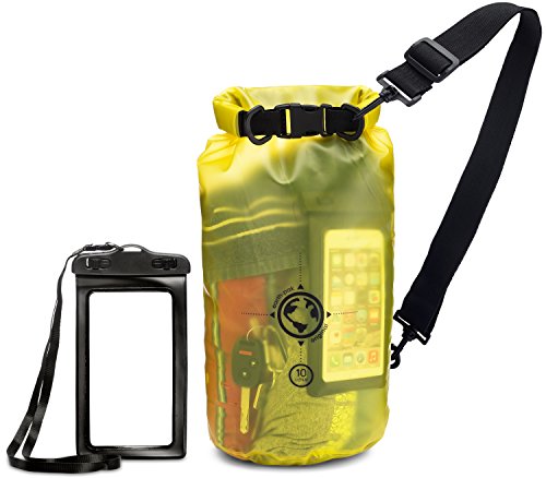 Product Cover Earth Pak Waterproof Bag- 10L / 20L Sizes - Transparent Dry Bag So You Can See Your Gear - Keep Your Stuff Safe and Secure While at The Beach, Swimming, Fishing, Boating, Kayaking