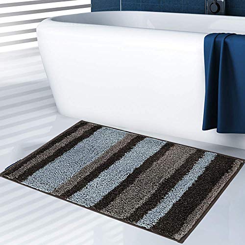 Product Cover HEBE Microfiber Bath Mat Non Slip Absorbent Bathroom Rug Super Cozy Bath Rug Floor Carpet for Bathroom Machine Washable(20