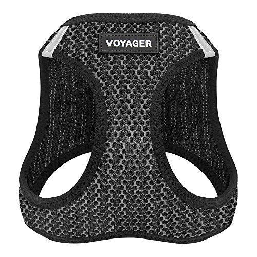 Product Cover Voyager Step-in Air Dog Harness - All Weather Mesh, Step in Vest Harness for Small and Medium Dogs by Best Pet Supplies - Gray, Small (Chest: 14.5