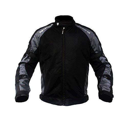 Product Cover Mototech Scrambler AIR Motorcycle Jacket Combo Colors (4XL, Black + Grey)