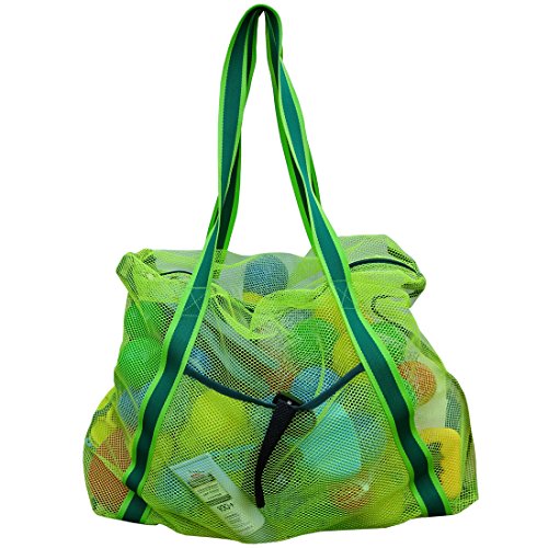 Product Cover Leberna Large Mesh Beach Bag Foldable Lightweight Heavy Duty Toys Tote Bag