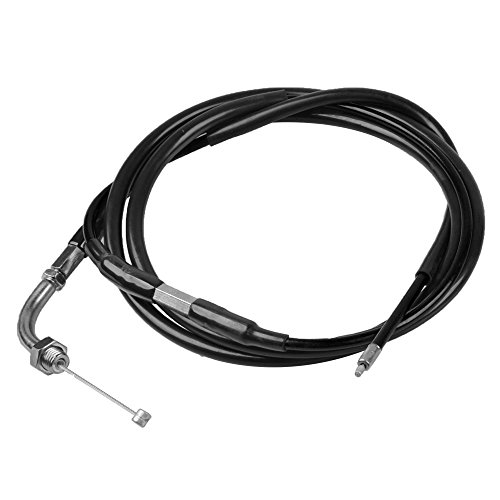 Product Cover NIBBI High Performance Motorcycle Throttle Cable Adjustable GY6 Scooter Throttle Cable Flat Slide Carburetor Throttle Cable Black 185CM Fit Yamaha TaoTao Kymco SYM GY6 Scooter 125 150 Moped