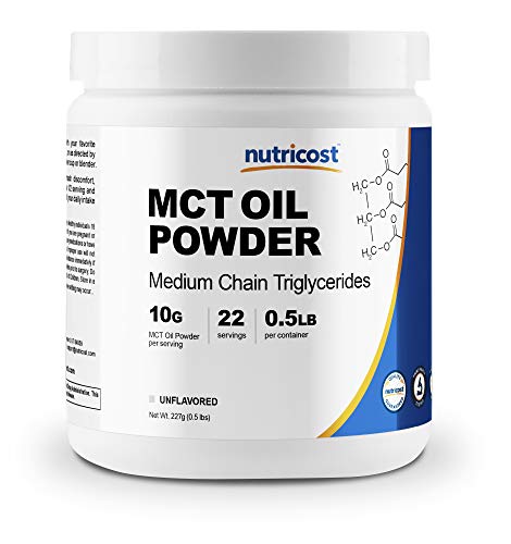 Product Cover Nutricost Premium MCT Oil Powder .5LBS - Best For Keto, Ketosis, and Ketogenic Diets - Zero Net Carbs, Non-GMO and Gluten Free