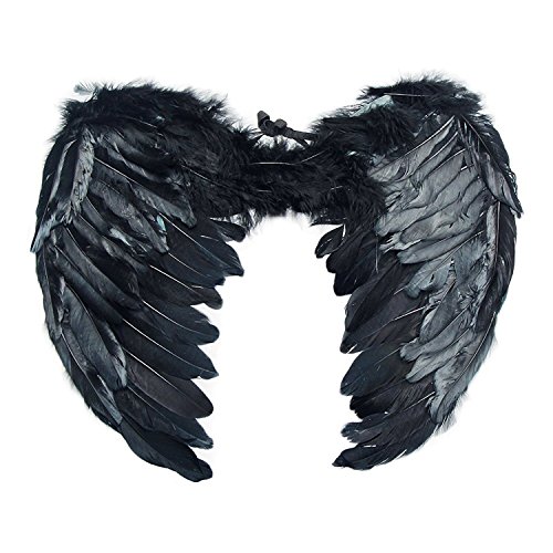 Product Cover PGXT Feather Angel Wings Christmas Halloween Fancy Dress Costume, Black, Size 6545Cm