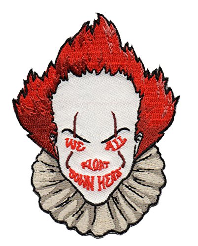 Product Cover We All Float Down Here Horror Movie Clown - Embroidered Edge Patch Applique