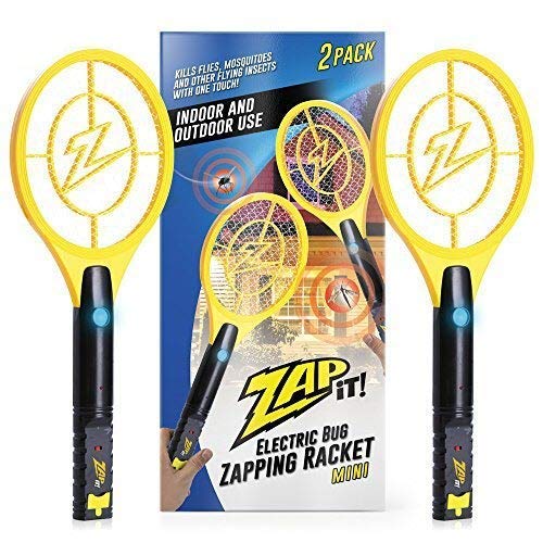 Product Cover ZAP IT! Bug Zapper Twin Pack - Rechargeable Mosquito, Fly Killer and Bug Zapper Racket - 4,000 Volt - USB Charging, Super-Bright LED Light to Zap in The Dark - Safe to Touch  (Twin Mini)