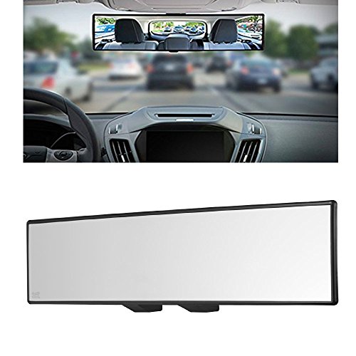 Product Cover Yoolight Car Rearview Mirrors, Car Universal 12'' Interior Clip On Panoramic Rear View Mirror Wide Angle Rear View Mirror (12