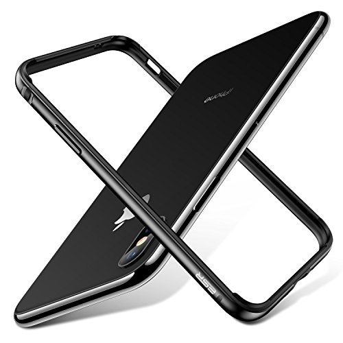 Product Cover ESR Crown Metal Bumper Case for iPhone X, Metal Frame Armor with Soft Inner Bumper [Zero Signal Interference] [Raised Edge Protection] for iPhone X, Space Grey