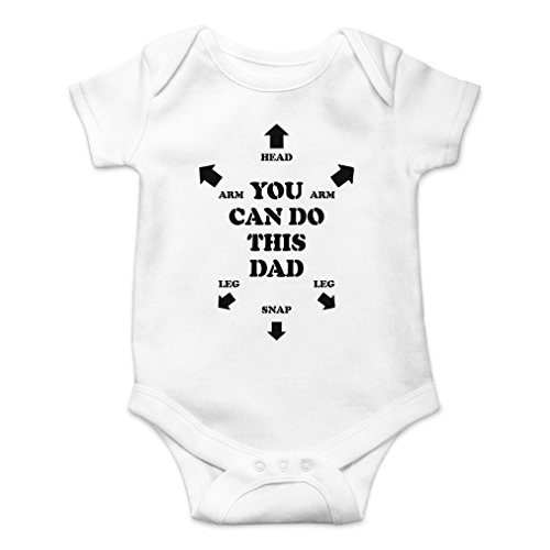 Product Cover AW Fashions You Can Do This Dad Cute Novelty Funny Infant One-Piece Baby Bodysuit (Newborn, White)