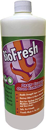 Product Cover BioFresh - Enzyme Drain Cleaner & Odor Eliminator. Deodorizes and Unclogs Smelly Garbage Disposals, Washing Machines and Slow Drains. Super concentrate w/Pleasant Fragrance (32oz)