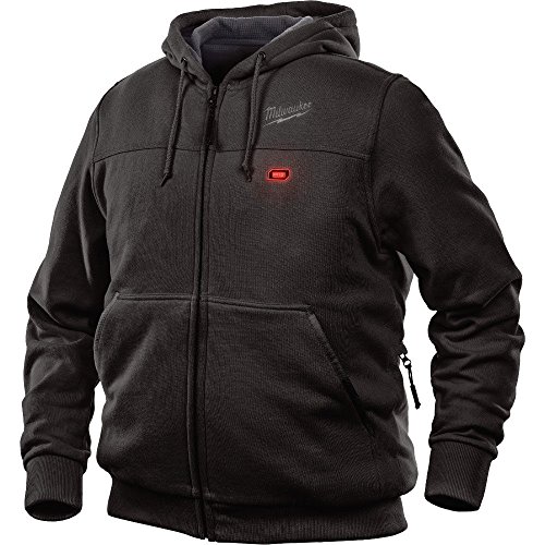 Product Cover Milwaukee Hoodie M12 12V Lithium-Ion Heated Jacket Front and Back Heat Zones - Battery Not Included - All Sizes and Colors (2X-Large, Black)
