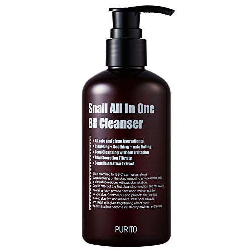 Product Cover PURITO Snail All In One BB Cleanser 250ml, 8.45 fl.oz, Perfect deep cleansing, ph cleanser,specialized for bb cream and base make-up,