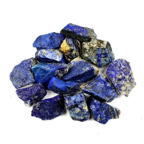 Product Cover Bingcute 1lb Bulk Raw Rough Lapis Lazuli Stones Raw Natural Stones for Tumbling,Cabbing,Polishing,Wire Wrapping,Gem Mining, Wicca and Reiki Crystal Healing-Large 1