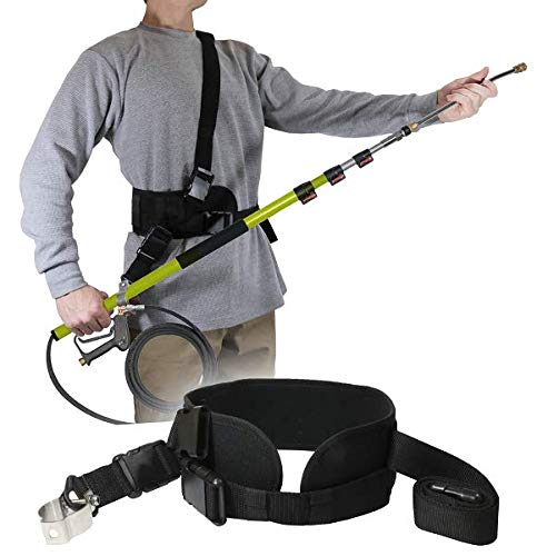 Product Cover Backyard Accessories Pressure Washer Sling Strap Belt - Telescoping Wand Support Harness - Reduce Strain & Fatigue During Washing - Works with General Pump, BE, MTM & Others (Black)