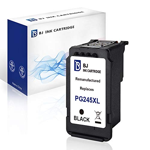 Product Cover BJ Remanufactured Ink Cartridge Replacement for Canon PG 245XL 245 XL (1 Black) Used in Canon PIXMA iP2820 MG2420 MG2520 2920 MG2922 MG2924 MX492 MX490 Printer(8278B001)