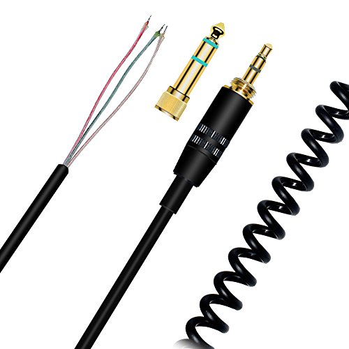 Product Cover Sqrmekoko Extension Spring Relief Coiled Audio Cable for Sony MDR-7506 MDR-V6 V600 V700 V900 ATH-M50 Headphones