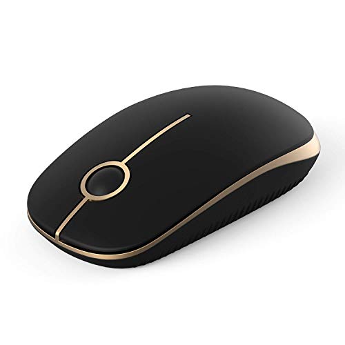 Product Cover Jelly Comb 2.4G Slim Wireless Mouse with Nano Receiver MS001 (Black and Gold)