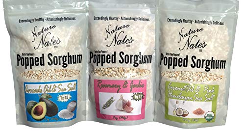 Product Cover Popped Sorghum Vegan Multi Pack 5 oz (6 pack)- A Snack Healthier Than Popcorn: Gluten Free, Non GMO, Low In Lectin, Popped In Oil