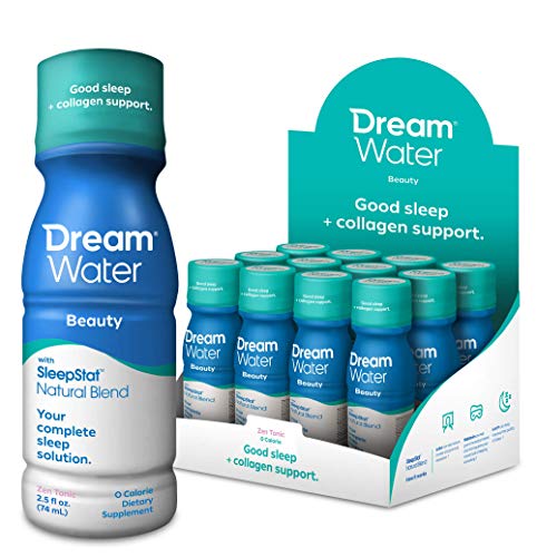 Product Cover Dream Water Beauty Sleep Aid, Natural Melatonin, Biotin, Juvecol, 2.5oz Shot, 12 Pack