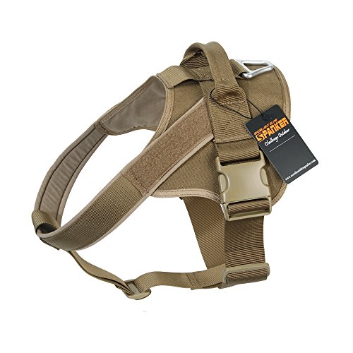 Product Cover EXCELLENT ELITE SPANKER Tactical Dog Harness Patrol K9 Harness Service Dog Vest Military Dog Vest Working Dog Vest with Handle(Coyote Brown-S)