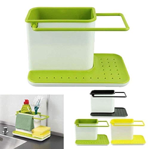 Product Cover 3 IN 1 Kitchen Sink Organizer for Dishwasher Liquid, Brush, Cloth, Soap, Sponge, etc.