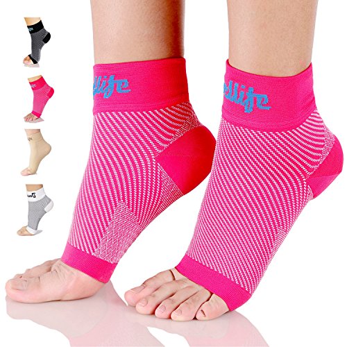 Product Cover Dowellife Plantar Fasciitis Socks, Ankle Brace Compression Support Sleeves & Arch Support, Foot Compression Sleeves, Ease Swelling, Achilles Tendonitis, Heel Spurs for Men & Women (Pink M)