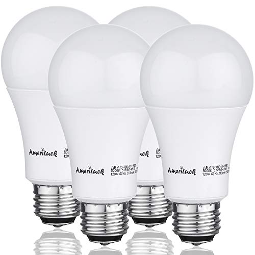 Product Cover AmeriLuck 5000K Daylight 3-Way LED Light Bulb A19, 40-60-100W Equivalent, Omni-Directional, UL Listed (4 Pack)