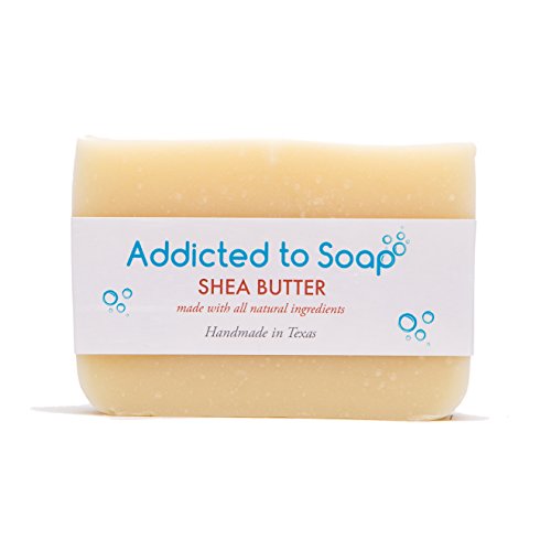 Product Cover Addicted to Soap - Old Fashioned Natural Shampoo Bar 5 Ounces Eco-Friendly Solid Bar Shampoo for Men & Women Organic Coconut Oil Sulfate Free Leaves Hair Shiney Soft (Shea Butter Shampoo Bar)