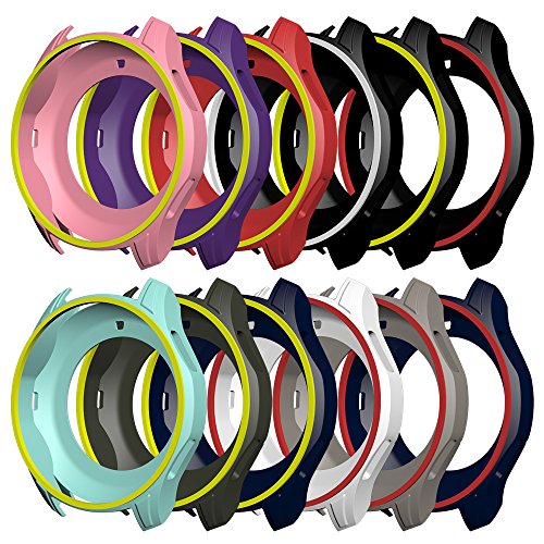Product Cover AWINNER Colorful Case for Gear S3 Frontier SM-R760,Shock-Proof and Shatter-Resistant Protective iwatch Silicone Case for Samsung Gear S3 Frontier SM-R760 Smartwatch (12-Colour)
