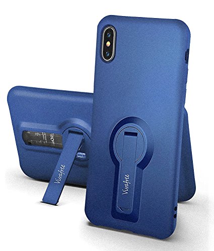Product Cover iPhone X/XS Case, Vivafree [Elegance Series] Premium Cute Slim Fit Bling Diamond Girls Phone Cover Case with Luxury Ring Kickstand for Apple iPhone X/XS - Royal Blue